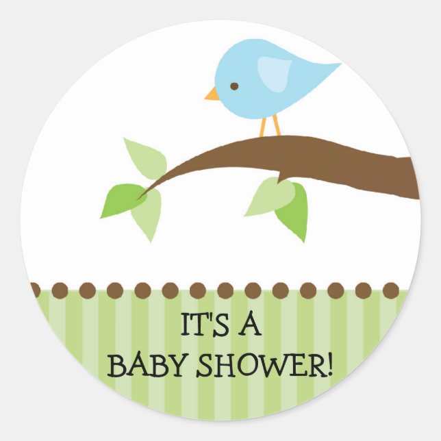 Baby Blue Bird Baby Shocker Runder Aufkleber (Vorderseite)