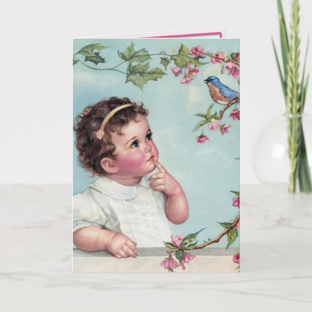 Baby Blue Bird Karte (Vorderseite)