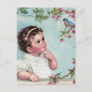 Baby Blue Bird Postkarte