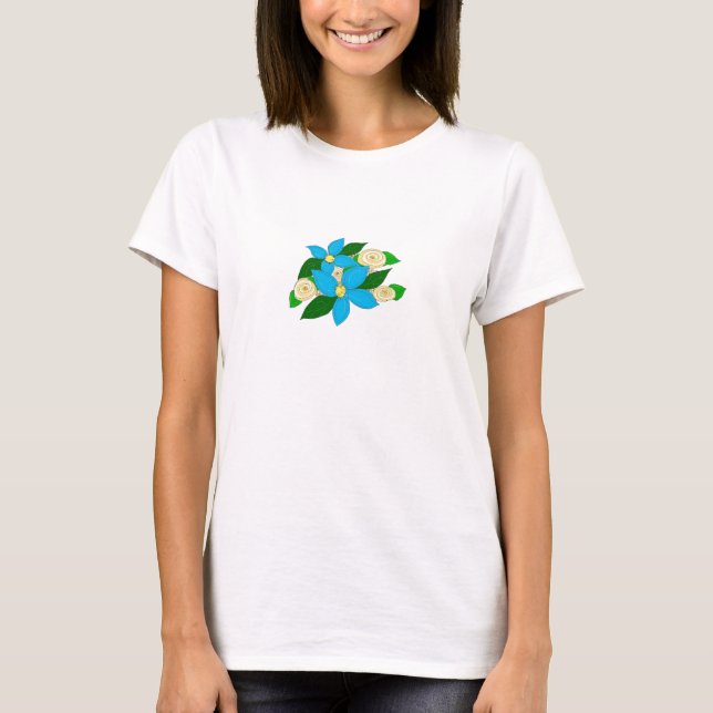 Baby Blue Blume - T - Shirt (Vorderseite)