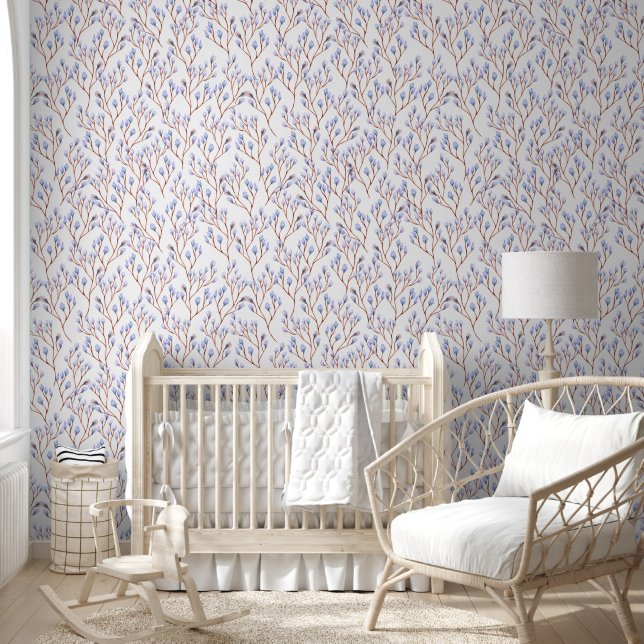 Baby Blue Blume Tapete (Kinder)