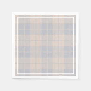 Baby Blue Buffalo Kariert Burlap Napkins Serviette