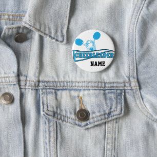 Baby Blue Cheerleader   Personalisiere Button