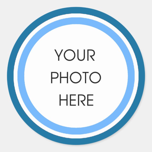 Baby Blue Cirlces Runder Aufkleber (Vorderseite)