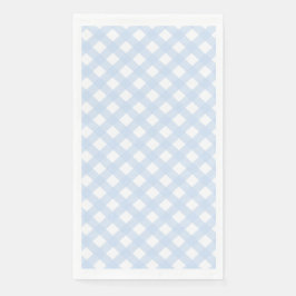 Baby Blue Country Style Gingham Pattern Serviette