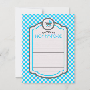 Baby Blue Cradle Baby Duschberatung Hinweiskarte