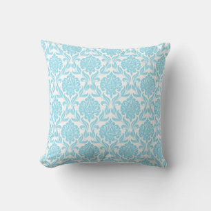 Baby Blue Damask Muster Kissen