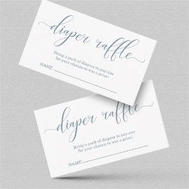 Baby Blue Diaper Raffle Dusche Einladung Beilage