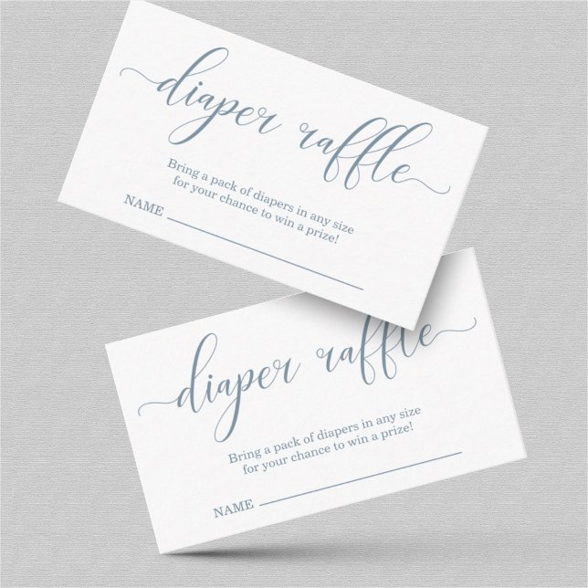 Baby Blue Diaper Raffle Dusche Einladung Beilage (Von Creator hochgeladen)