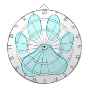 Baby Blue Dog Pawprint Dartscheibe