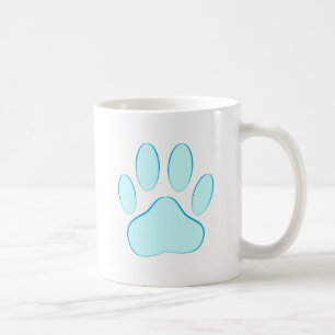 Baby Blue Dog Pawprint Tasse