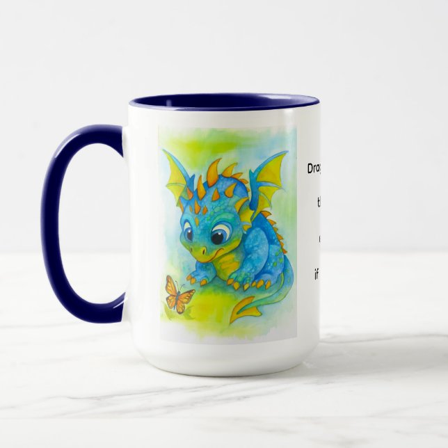 Baby Blue Dragon Tasse (Links)