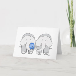 Baby Blue Elephant Card Karte