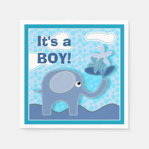 Baby Blue Elephant Es ist eine Baby-Dusche Serviette
