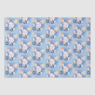 Baby Blue Elephant Tissue Geschenkpapier Seidenpapier