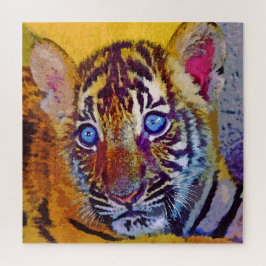 Baby Blue Eyes Tiger Cub Puzzle