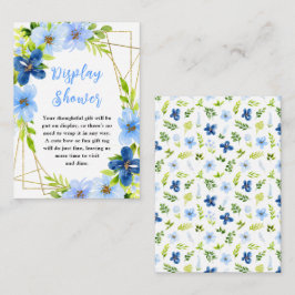 Baby Blue Floral Baby Display Dusche für Navy und  Begleitkarte