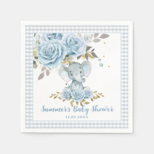 Baby Blue Floral Niedlich Elephant Boy Baby Dusche Serviette