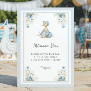 Baby Blue Gans Mimosa-Bar Mädchen Baby Shower Flor Poster