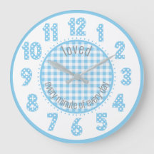 Baby Blue Gingham Polka Dot Numbers Kinderzimmer C
