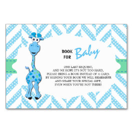 Baby Blue Giraffe Baby Boy Dusche | Buch mitbringe Tischnummer