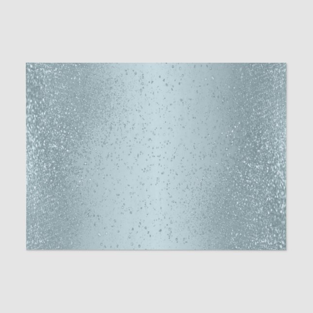Baby Blue Glitzer auf Gradient Background Seidenpapier (Vorderseite)