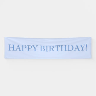 Baby Blue Happy Birthday Banner