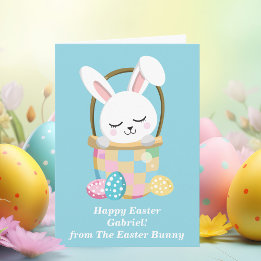 Baby Blue Happy Oaster Niedlich anpassbar Karte