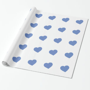 Baby Blue Hearpping Paper Geschenkpapier