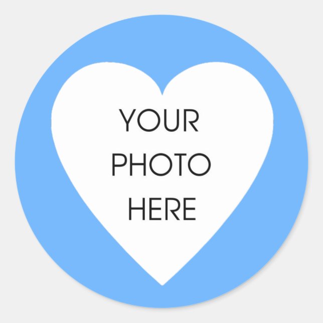 Baby Blue Heart Border Stickers - Maßgeschneiderte (Vorderseite)