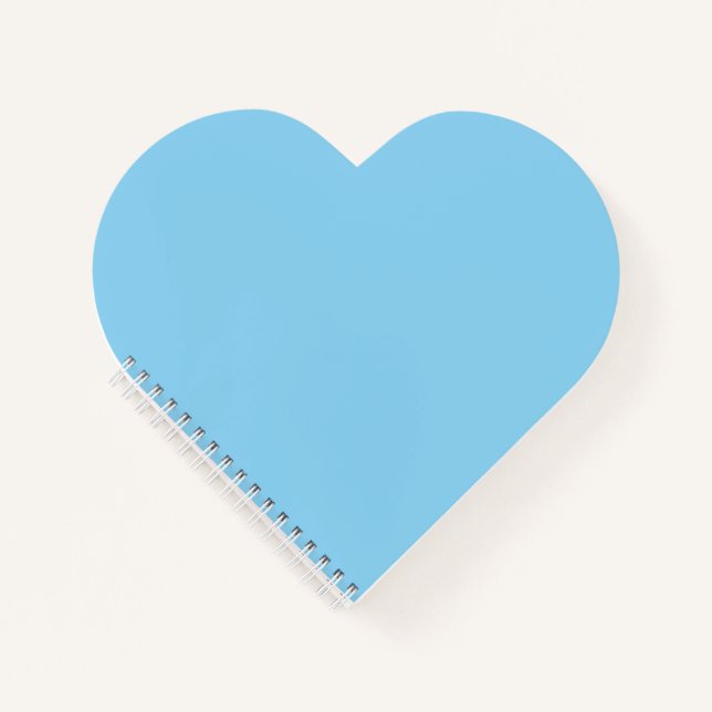 Baby Blue Heart Shaped Notebook Notizbuch (Vorderseite)