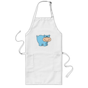 Baby Blue Hippo Lange Schürze