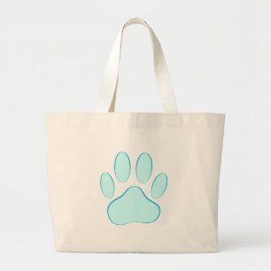 Baby Blue Hund Pawprint Jumbo Stoffbeutel