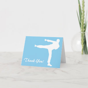 Baby Blue Karate Dankeskarte