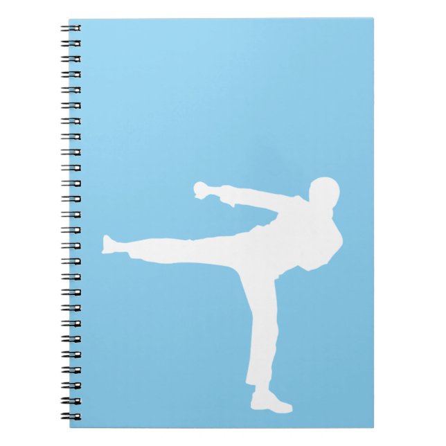 Baby Blue Karate Notizblock (Vorderseite)