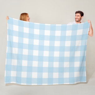 Baby Blue Kariert 60x80 Fleece Blanket