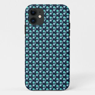 Baby Blue Mint Polka Dots Muster iPhone Case