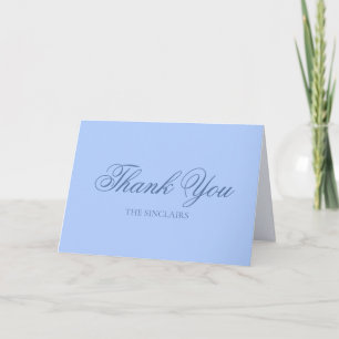 Baby Blue Moderne Einfache Hochzeit individuell Dankeskarte