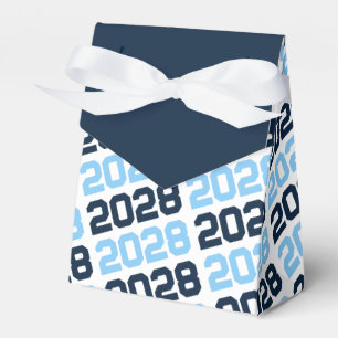 Baby Blue & Navy Grad Danke Pawprint Back Geschenk Geschenkschachtel