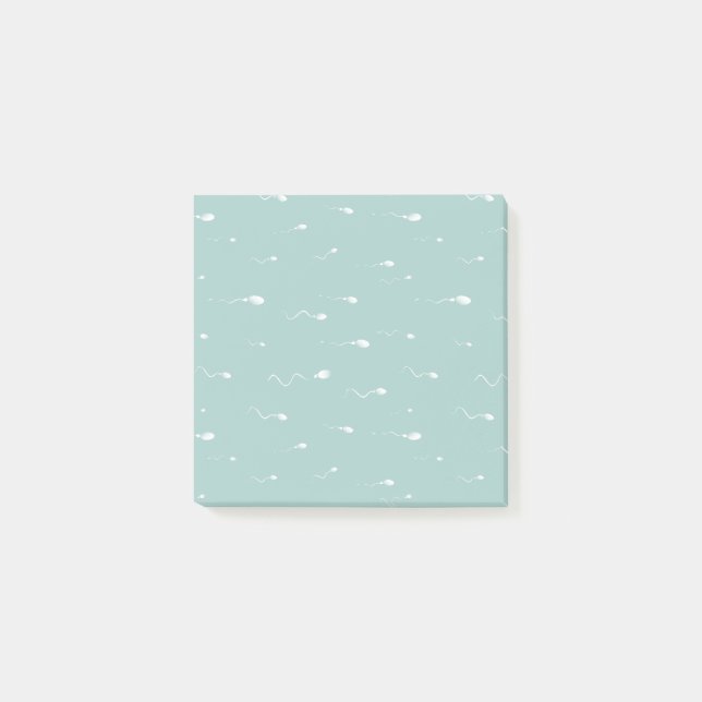 Baby Blue Novelty Sperm Post-it Klebezettel (Vorderseite)