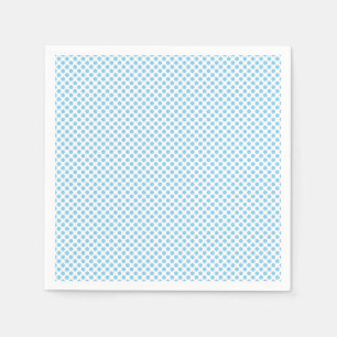 Baby Blue on White Small Size Polka Dots Paper Serviette