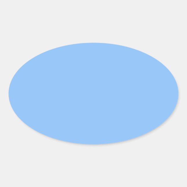 Baby Blue Oval Aufkleber (Vorderseite)