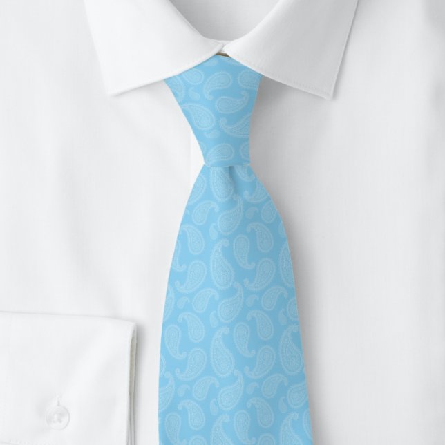 Baby Blue Paisley Krawatte (Von Creator hochgeladen)