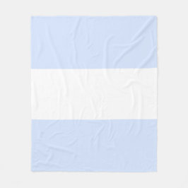 Baby Blue Pastel & White Bar Design Fleecedecke