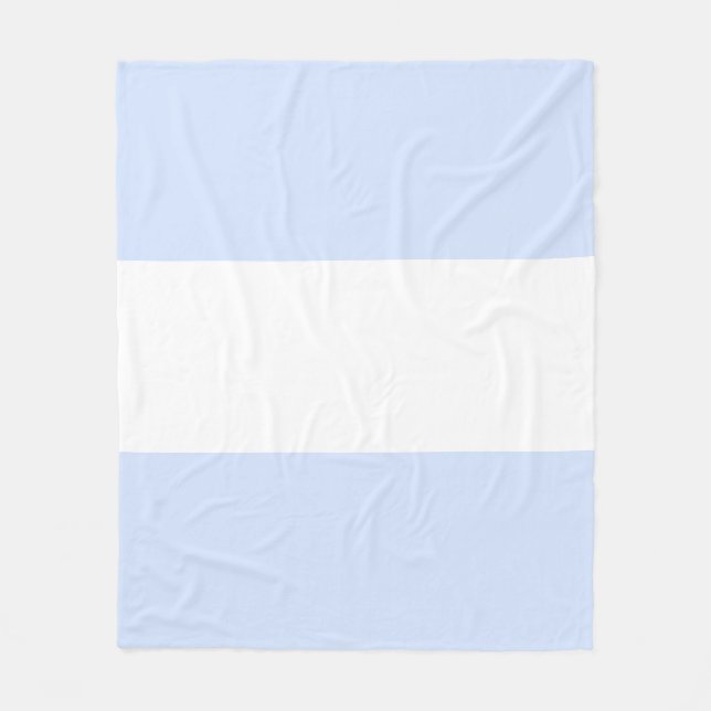 Baby Blue Pastel & White Bar Design Fleecedecke (Vorderseite)