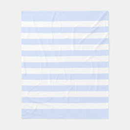 Baby Blue Pastel & White Lines Muster Fleecedecke