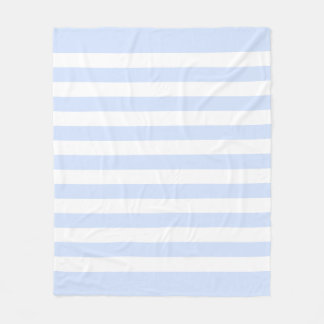 Baby Blue Pastel & White Lines Muster Fleecedecke