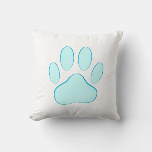 Baby Blue Pawprint Kissen