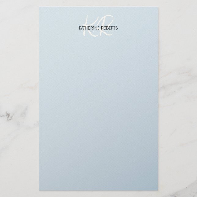 Baby Blue personalisiertes Briefpapier (Vorderseite)