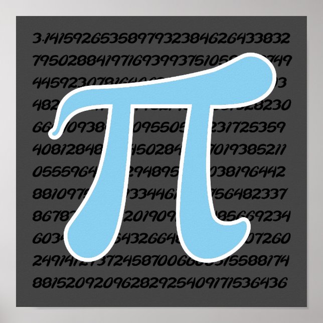 Baby Blue Pi Symbol Poster (Vorne)